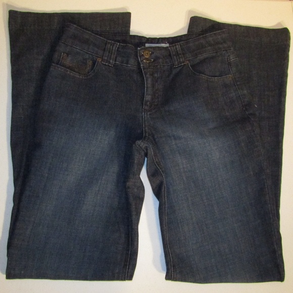 long tall sally Denim - Long Tall Sally Dark Indigo Wash Wide Leg 14